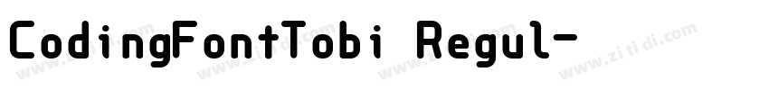CodingFontTobi Regul字体转换